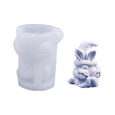 Easter Dwarves Silicone Candle Molds Set of 1 - Heat Resistant (-40°F to 446°F) for Candles, Soap, Chocolate, Baking - Oven, Microwave, Dishwasher & Refrigerator Safe - DIY Craft & Gift