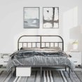 thumbnail image 2 of vidaXL Metal Bed Frame with Headboard Black 135x190 cm Double, 2 of 5