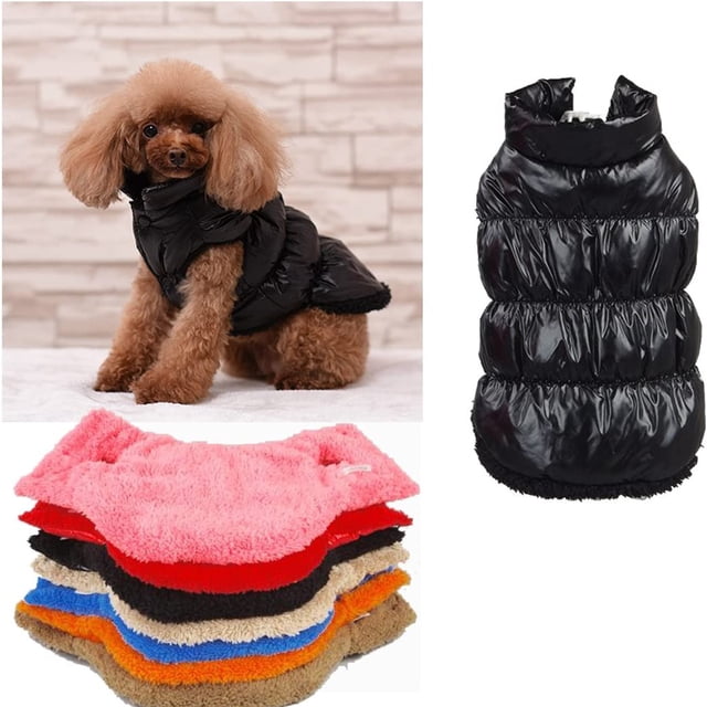 TopLLC And Winter Pet Color Coat Down Jacket Vest Thickened Pet Clothes