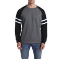 thumbnail image 1 of Xingqing T-Shirts à Manches Longues Raglan pour Hommes, Chandail en Molleton Décontracté à Col Rond, Pull Ample, Chemises Athlétiques, Noir Charbon L, 1 of 5