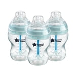 Tommee Tippee Anti-Colic Bouteilles pour bébés, Mamelons à flux lent et système anti-alcoolique unique