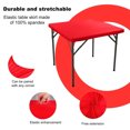 thumbnail image 4 of Visland 2 Pcs Stretchy Fitted Table Cover 34x34 Inch Square Tablecloth with Elastic Edge Table Cloth for Kitchen Dining Picnic Patio Outdoor Party Tables, 4 of 8
