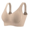 thumbnail image 4 of Kcodviy Women's Comfortable and Transparent Sports Bra with Padding Shoulder Strap Cordless Backless Plus Size Sports Bra Spongeless with Convertible Shoulder Bras Pack for Women Straps, 4 of 9