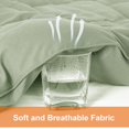 thumbnail image 4 of All Season Queen Comforter Set Soft Quilted Down Alternative Comforter+ Pillow Shams with Corner Tabs Winter Summer Warm Fluffy Machine Washable (Queen ), 4 of 7