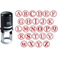 thumbnail image 1 of Tampon Alphabet Personnalisé A-Z à l'Encre Rouge Monogramme Rond Tampon en Caoutchouc Initiale Auto-Encreur SHINY Mini Tampon 20 mm, 1 of 1