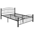 thumbnail image 1 of Costway Queen Size Metal Platform Bed Frame Headboard Footboard Steel Slat Support, 1 of 10