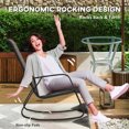 thumbnail image 4 of Outsunny 2 PCS Outdoor Rocking Chairs, Patio Rocking Chairs, Light Brown, 4 of 10