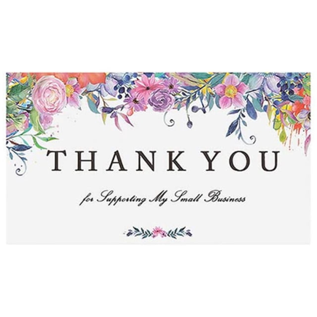50Pcs Thank You Cards Small Business, Mini A variety of styles Thank You for Supporting Cards Notes Shopping Holographic Thanks Greeting Cards for Retail Store Owner Goods Customer 2x3.5 Inch