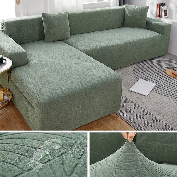 Housses de Sofa Imperméables 1/2/3/4 Places Jacquard Unies Housse de Canapé en L Protecteur de Sofa Housses de Banc