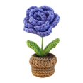 thumbnail image 1 of tredstone Hand Knitted Crochet Flowers Mini Potted Flowers Car Accessories Small Cute, 1 of 7