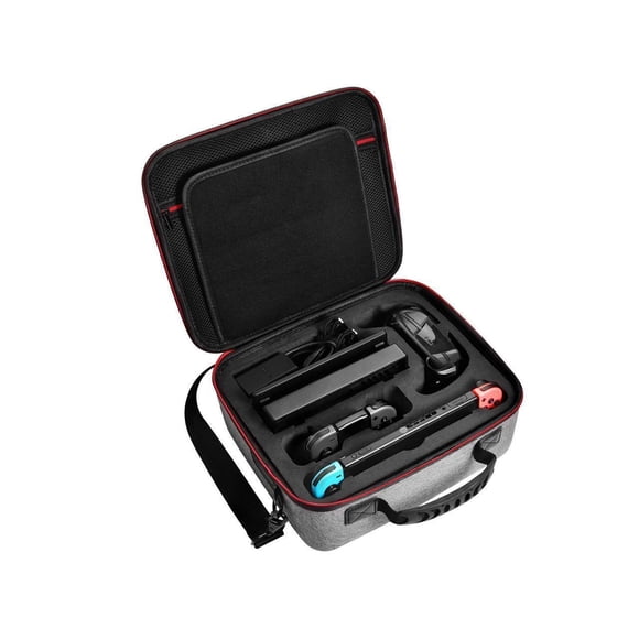 Carrying Storage Case for Nintendo Switch and Switch OLED Model, Portable Full Protection Travel Carrying Case with 21 Game Cards Storage for Switch Console Pro Controller Accessories