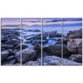 thumbnail image 2 of Rocky Blue Seashore in Morning - Modern Seascape Canvas Artwork, 2 of 3