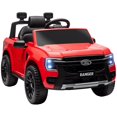 thumbnail image 1 of Qaba Ford Ranger sous Licence Voiture Électrique 12 V avec Rangement Arrière, Rouge, 1 of 10