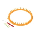 thumbnail image 1 of Aodebiao Round Knitting Loom Set with Hook Needle & Pompom Maker - Easy Knitting Tool for Beginners & Experts - Durable PP Material - Create Hats Scarves Blankets - Craft Sewing Accessories Kit, 1 of 2