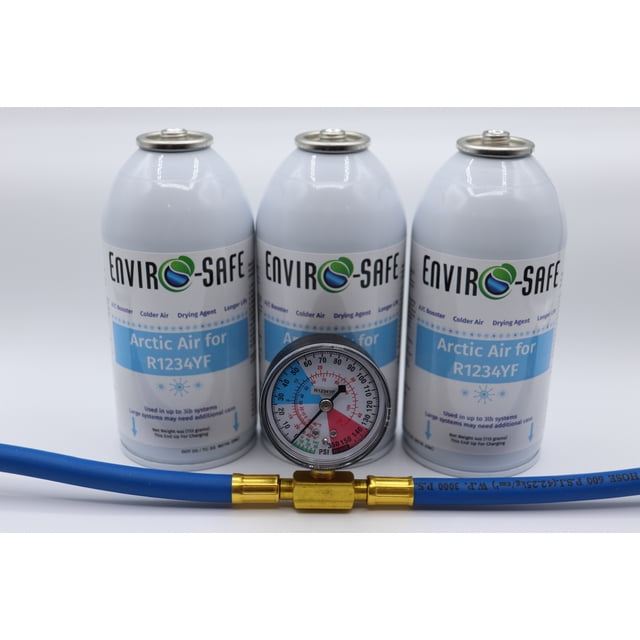 Envirosafe Arctic Air pour Systèmes R1234yf, R-1234yf, 3 Canettes et Calibre