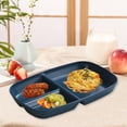thumbnail image 4 of Divided Dinner Plates, Portion Controlled, Plastic, Bariatric Plates, Reusable, for Adults Picnics Camping Home Kitchen, 4 of 6