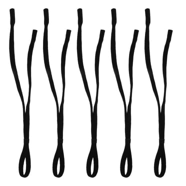 Minkissy 5 Pcs Sangles de Lunettes en Polyester Noir pour Usage Sportif Supports de Lunettes Flexibles avec Antidérapant