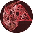 thumbnail image 1 of Ahgly Tapis Rond Lavable en Machine Intérieur Transitionnel Rouge Brique, 8 Pieds Rond, 1 of 7