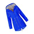 thumbnail image 1 of Decodeary Veste à Capuche Douce pour Femme Imperméable Manteau de Pluie Extérieur Bleu 5TG, 1 of 4