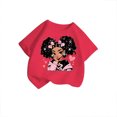 thumbnail image 1 of LUOGENLI T-Shirt pour Filles T-Shirt d'Été pour Filles à Col Rond, Imprimé de Dessin Animé, Décontracté, Ample, à Manches Courtes, T-Shirt Maxi avec Fente pour Filles 6-8 Ans, 1 of 5