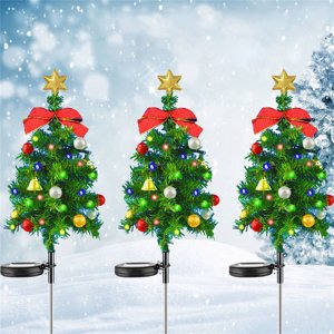 Vaidha Énergie solaire LED Arbre de Noël lumières à cordes 2 Modes d'éclairage du panneau solaire étanche pour le fonctionnement automatique