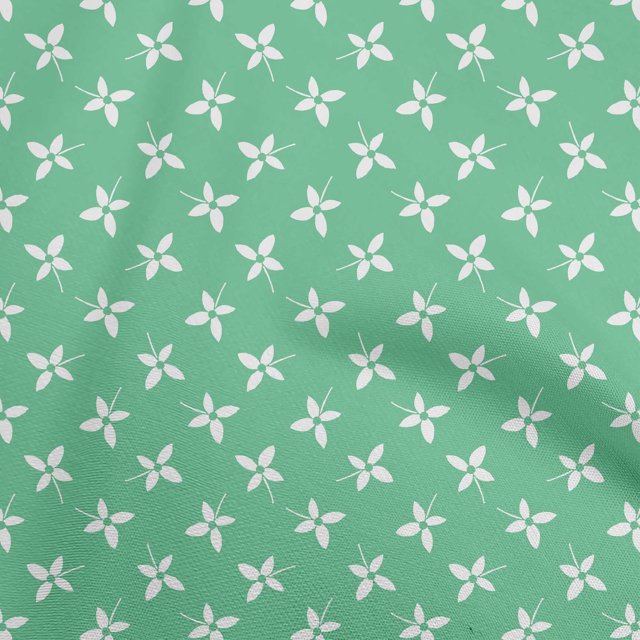 oneOone Velvet Sea Green Fabric Florals Craft Projects Decor Fabric Printed By The Yard 58 Inch Wide