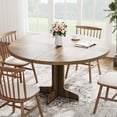 thumbnail image 4 of Farmhouse Style Round Dining Table for 4-6 – 47" Wood Table with Durable Base – Perfect for Kitchen, Dining or Living Room – Rustic Charm – Phoebe Nanmu, 4 of 7