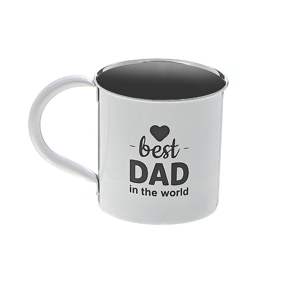 IH Casa Decor Tasg En Acier Inoxydable Avec Imprime Le Meilleur Papa Du Monde - Ensemble De 2