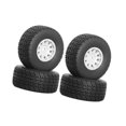 thumbnail image 4 of Milaget 4 Pieces RC Tires with Wheel Rim DIY Accessories for Ara550116 Crawler Model White, 4 of 9
