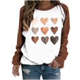thumbnail image 3 of Aboser Chandails pour Femmes, Imprimé de Cœur de la Saint-Valentin, Col Rond, Manches Longues, Chandails pour Femmes, Vêtements Y2K, Raglan, Hauts Surdimensionnés pour Filles, Chandails Décontractés, T-Shirts, Cadeaux pour Amies, 3 of 3
