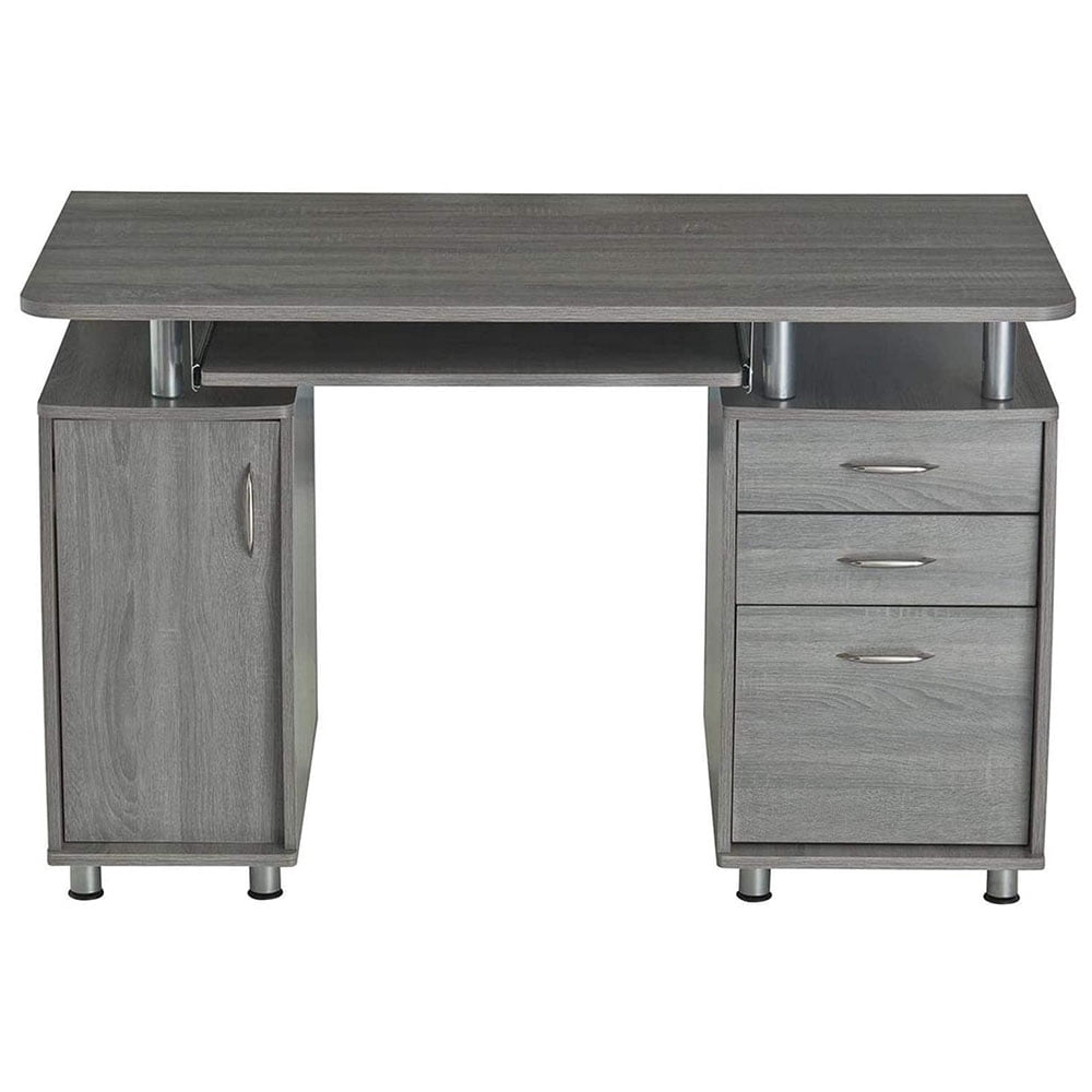 Techni Mobili Floating Modern Office Desk and Complete Computer Workstation