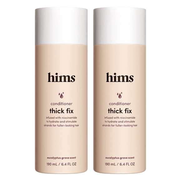 hims Thick Fix Conditioner - Hair Loss Conditioner With Niacinamide - Supports Hair Growth Treatment - Fresh Eucalyptus Grove 2 pack 6.4oz