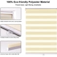 thumbnail image 2 of LUCKUP Cordless Zebra Blinds Roller shades for window Day and Night Blind Dual Layer Light Filtering Shade Light Control Room Darkening Horizontal Window Treatment 25" W X 72" H, Beige, 2 of 7