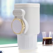 Portable Coffee Maker, Compatible with Ground Coffee and Capsules , Manually Operated Espresso Maker for Camping Hiking