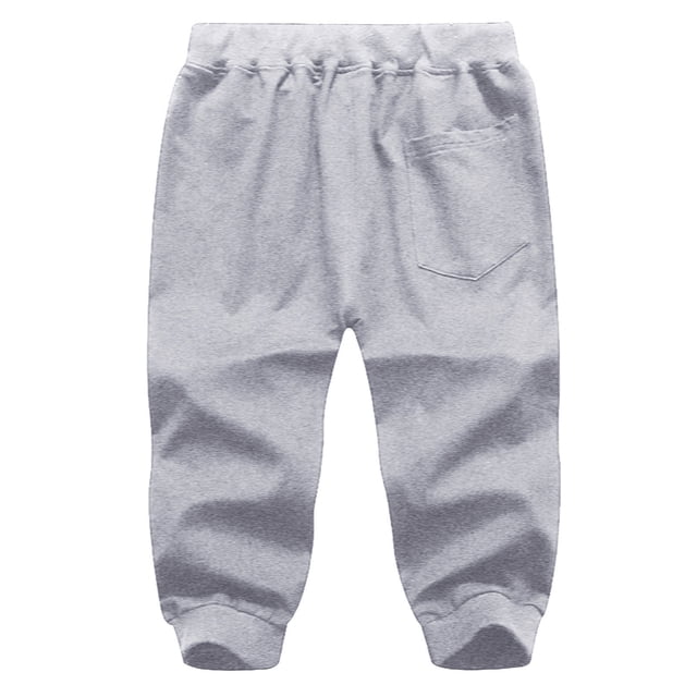 SHIXIAOO Men's Casual Sports Drawstring Zipper Three-Pocket Cropped Trousers