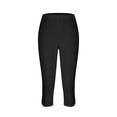 thumbnail image 4 of Timegard Women's High Waisted Slim Yoga Capris, Solid Color, Small, 4 of 6