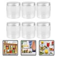 thumbnail image 2 of MasteelfCA 6pcs 250ml Mini Plastic Jars Household Plastic Jars Portable Plastic Jars Plastic Jar With Lids, 2 of 6