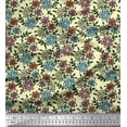 thumbnail image 1 of Soimoi Georgette Viscose Fabric Leaves & Floral Block Decor Fabric Printed Yard 42 Inch Wide, 1 of 3