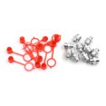 thumbnail image 2 of Unique Bargains M8 Silver Tone Thread Straight Grease Nipple Fittings w/ Red Dust Cap for Car 10 Set, 2 of 6