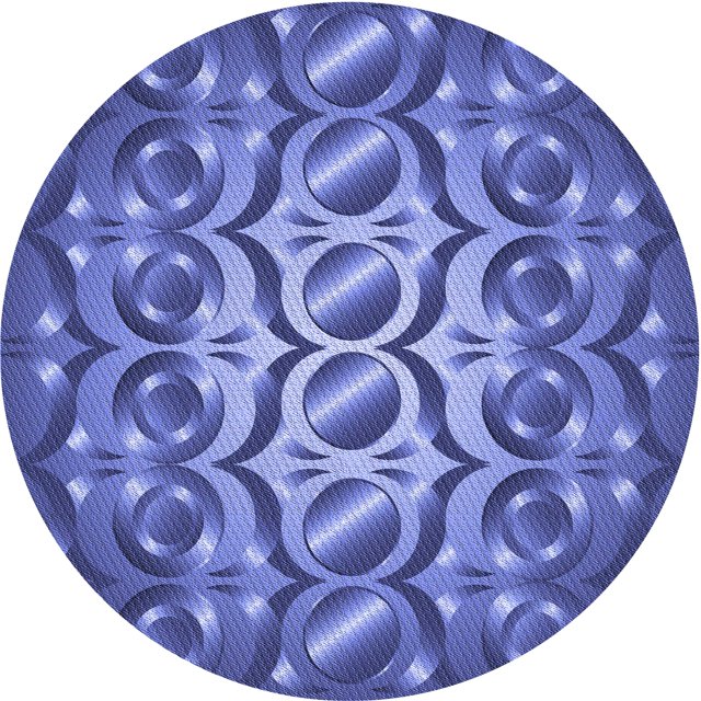 Ahgly Company Tapis Rond Lavable en Machine Intérieur Transitionnel Bleu Ciel, 5 Pieds Rond