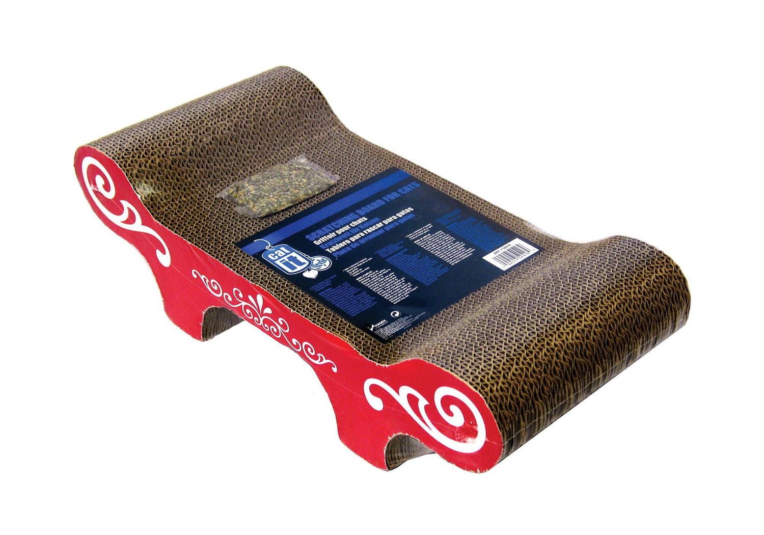 Catit Style Banc Griffoir pour Chat avec Herbe à Chat, Motif Urbain