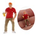 thumbnail image 3 of Wweixi 1/87 Diorama Graffiti Figure Characters Resin People Train Layout boy red 1Set, 3 of 6