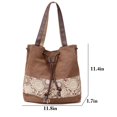 thumbnail image 3 of Sac à Bandoulière pour Femmes Mode Rétro Sac Fourre-Tout en Toile Sac à Bandoulière pour Magasinage, 3 of 10