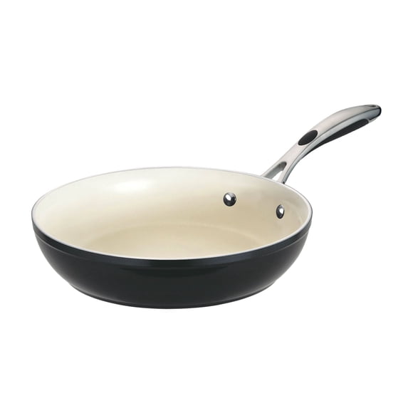 Tramontina Ceramica Deluxe Poêle à Frire de 12 Pouces, Grande Poêle Antiadhésive en Céramique, Compatible Four, Noir Métallique