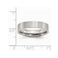 thumbnail image 2 of Mens Chisel Stainless Steel 5mm Flat Brushed 5mm Wedding Band Ring, 2 of 6