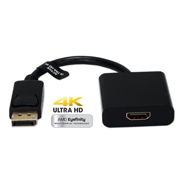 QVS DisplayPort Mâle vers HDMI Femelle 4K et Adaptateur Actif Eyefinity