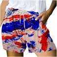 thumbnail image 1 of EQWLJWE Combinaison Courte d'Été pour Femmes Combishort d'Été pour Femmes Imprimé Fête de l'Indépendance à Multiples Poches à Lacets Short Décontracté Short pour Femmes pour l'Été, 1 of 6