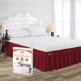 thumbnail image 1 of SGI Bedding 21 Inch Wrap Around Bed Skirt | Microfiber Bed Skirt | Fade Resistant, Wrinkle Free, Anti-static, Decorative, Extra Storage Space, Clutter-Free | King, Burgundy, 1 of 6