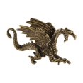 thumbnail image 1 of simhoa Brass Small Flying Dragon Statue 6.5x3.8cm for Entryway Tabletop Accessories, 1 of 8