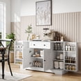 thumbnail image 2 of HOMCOM 54" Sideboard Buffet Cabinet, Farmhouse Kitchen Cabinet, White, 2 of 9